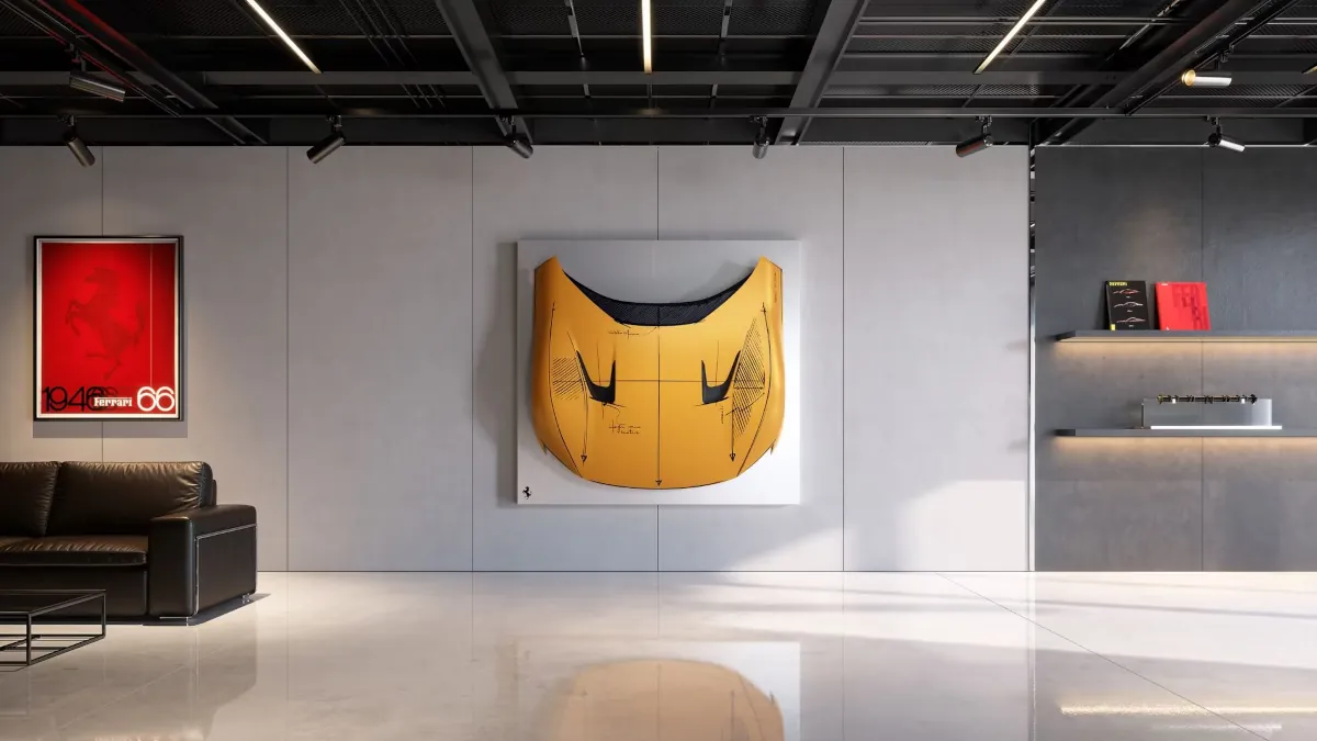 Ferrari sprzedaje kawałki swoich samochodów. Można powiesić je na ścianie. Czekaj, co?